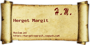 Herget Margit névjegykártya